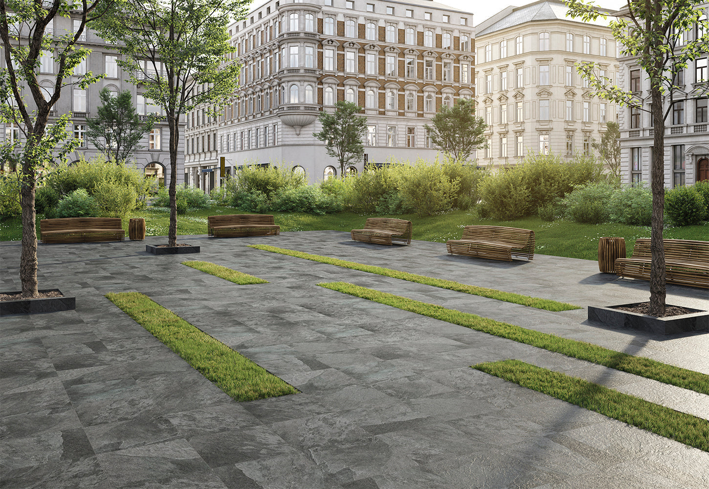 Losas porcelanicas exterior jardin ArdoiX