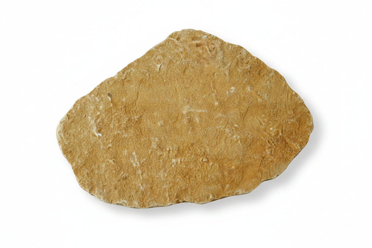 Paso japones de piedra natural amarilla ovalado