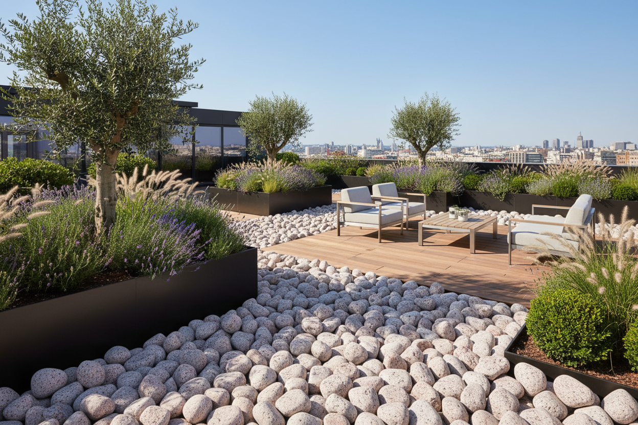 gros galet granit rose Canteras