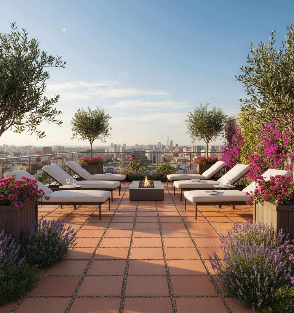 Dalle de jardin en terre cuite