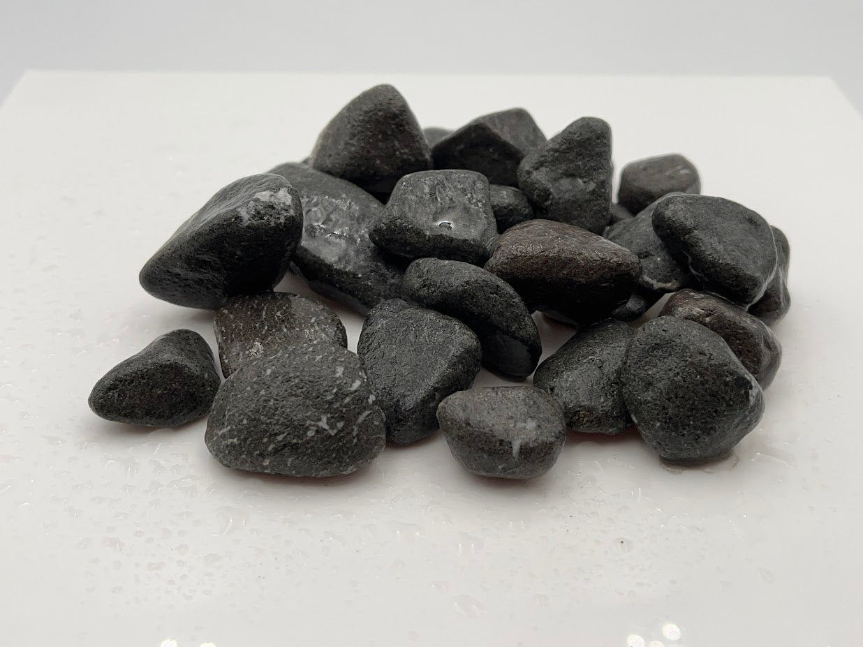 Black basalt pebble
