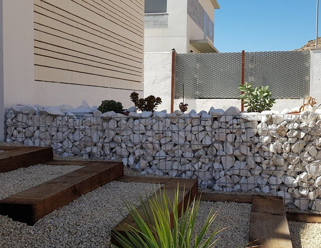 Piedra gaviones Blanco Puro Premium