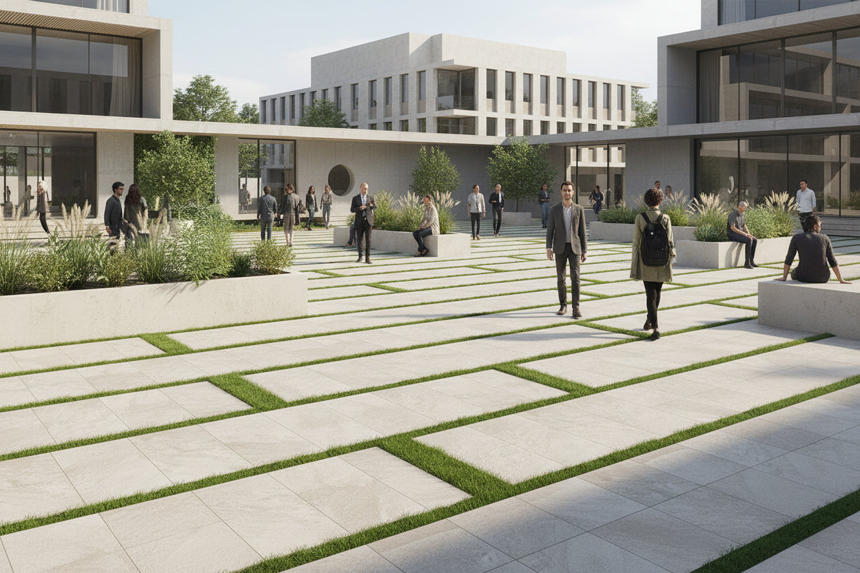 Losas porcelanicas exterior jardin ArdoiX