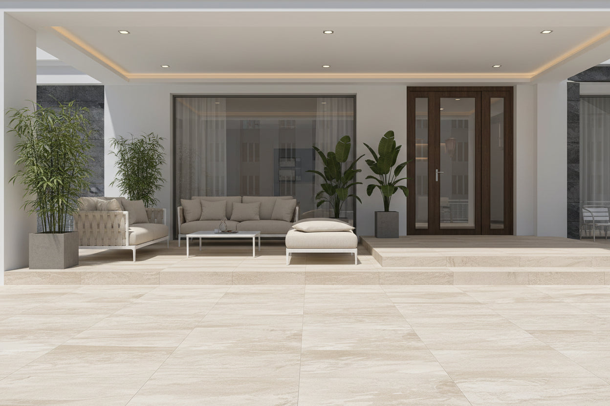 Losas porcelanicas exterior jardin ArdoiX