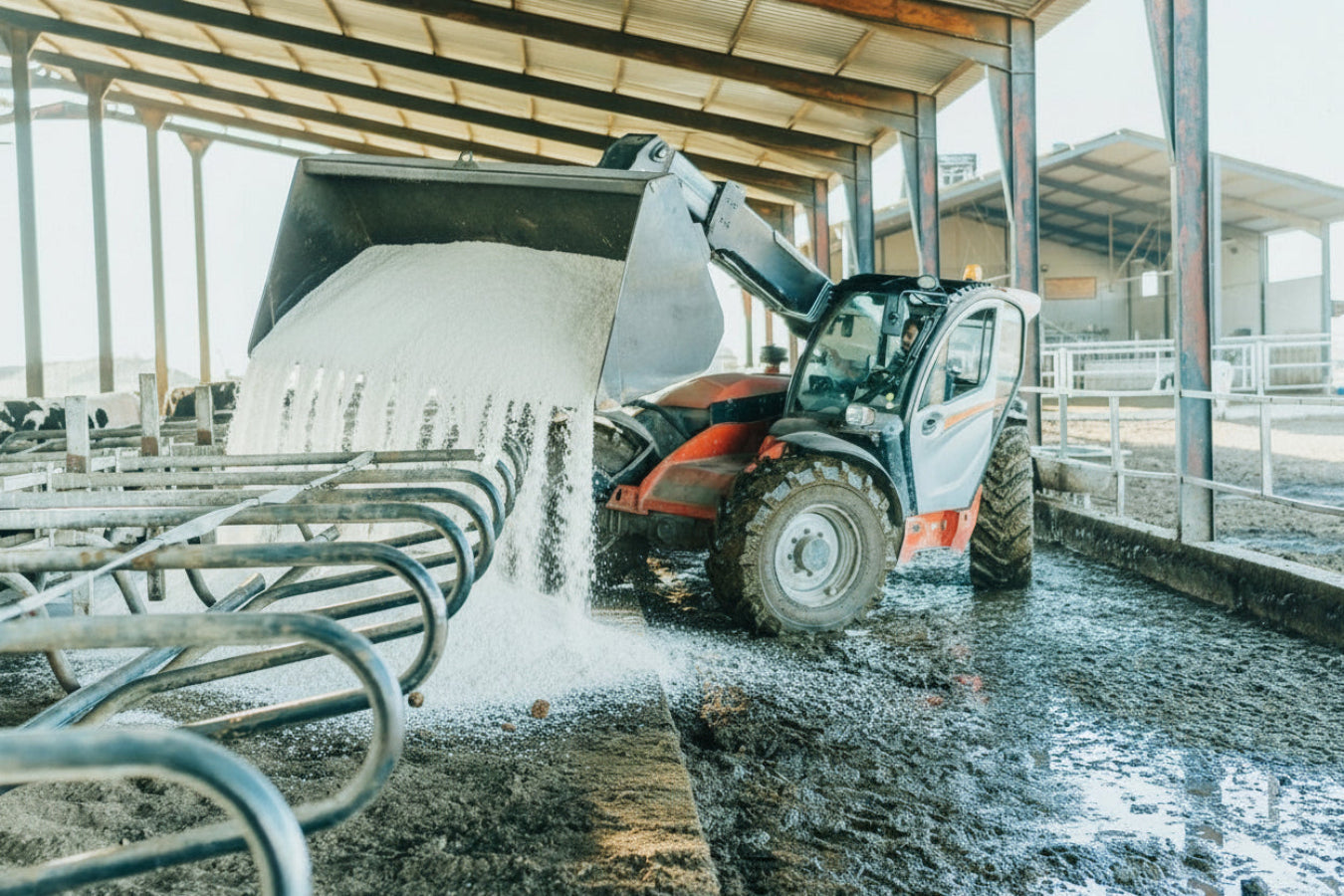 Arena para cama de vacas