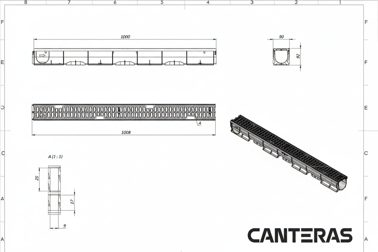 Canal de Drenaje de Plástico Vetonek Vetonek