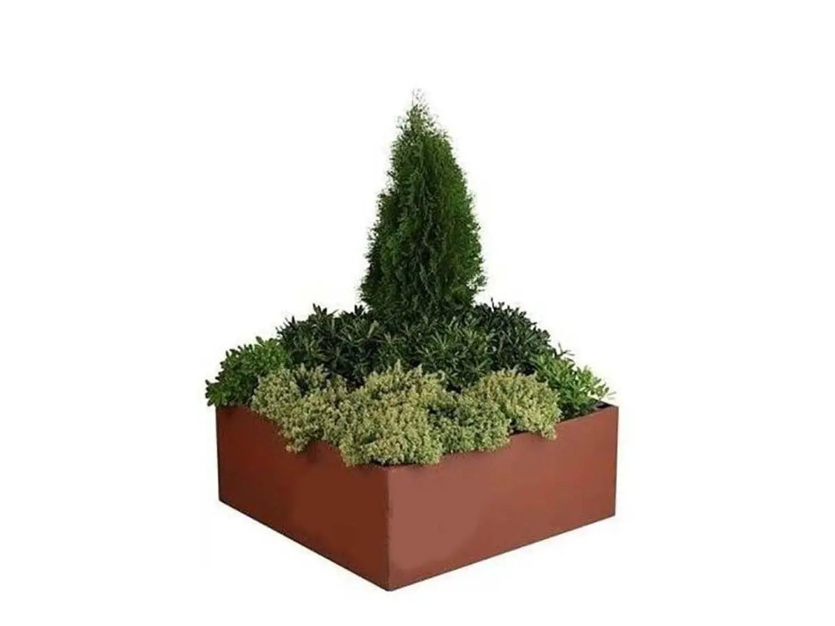 Jardinero CUBO BAJO Acero Corten - Vetonek