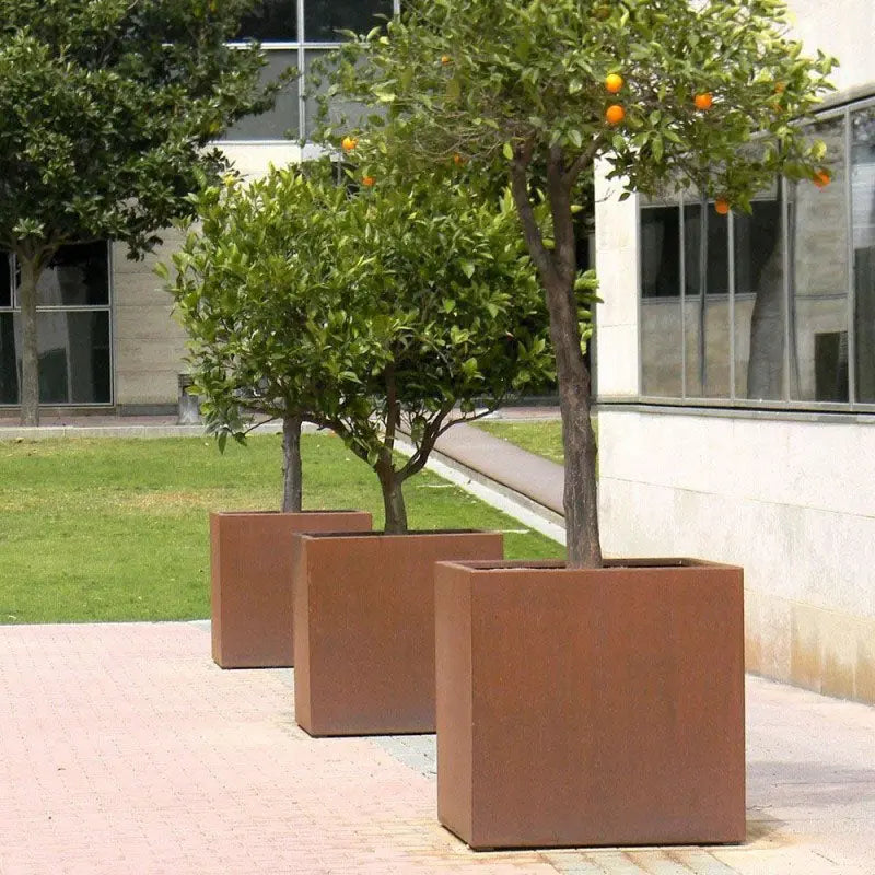 Jardinera CUBO Acero Corten - Vetonek