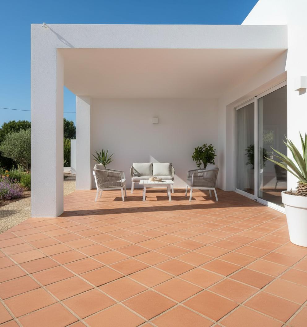 Dalle de jardin en terre cuite