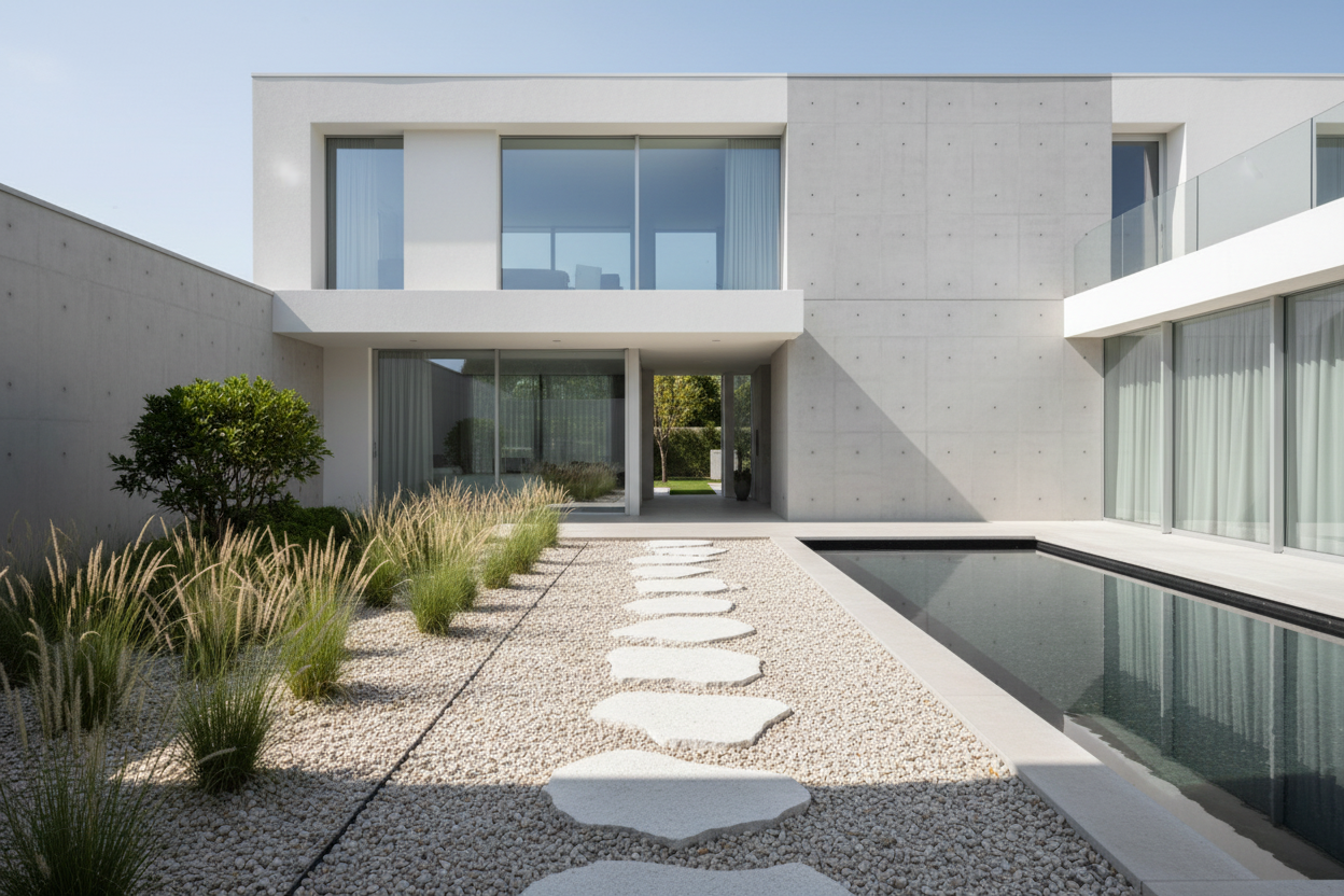 Paso japonés de piedra natural Ovoide