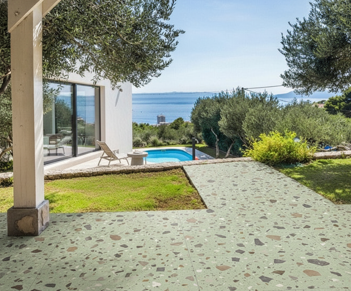 Baldosa Porcelánica Terrazo