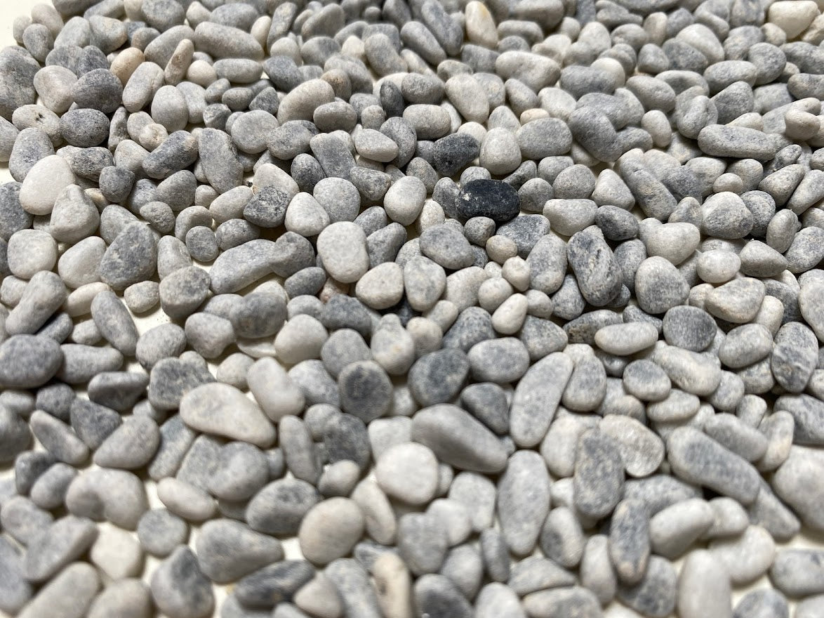 Blue gray resin pebble