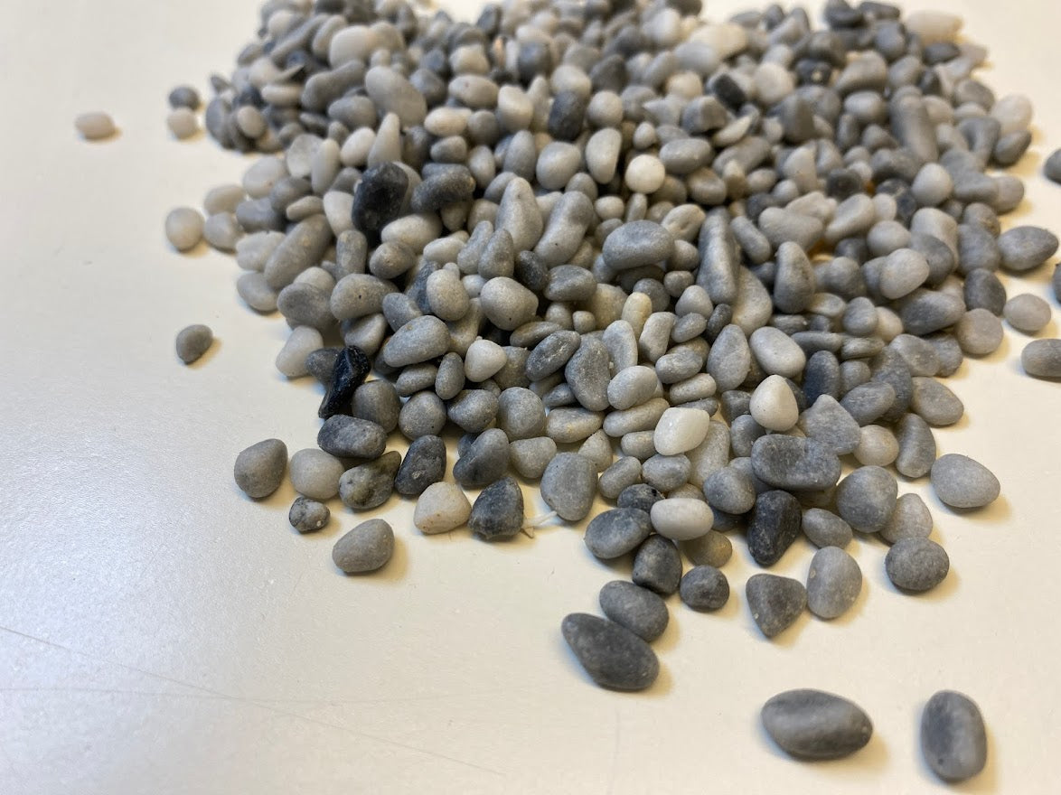 Blue gray resin pebble