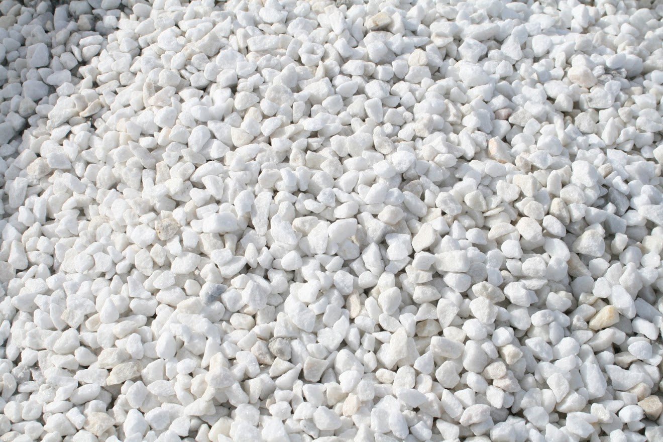 Pure white gravel
