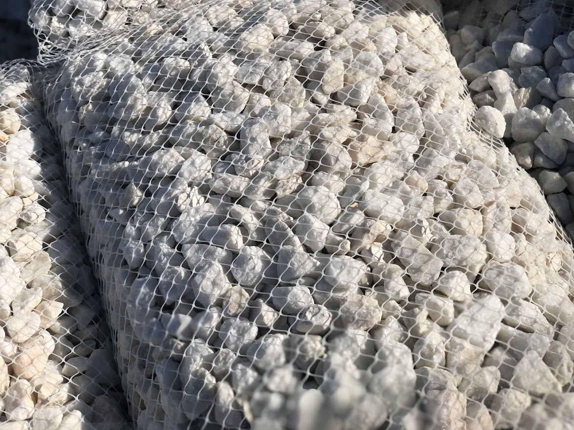 Pure white gravel