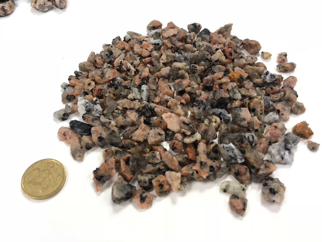 Pink granite gravel