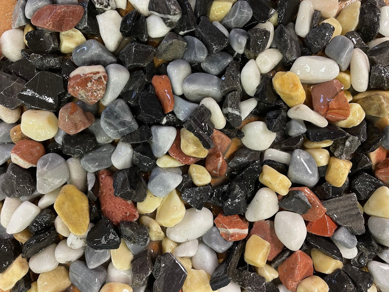 Multicolored Mix Lava pebble